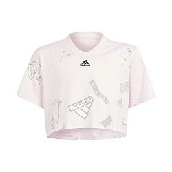 ADIDAS Dievčenský Crop top na cvičenie ružový 11-12 r (152 cm)