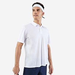 ARTENGO Pánske polo tričko Essential na tenis s krátkym rukávom biele XL