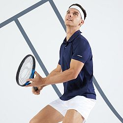 ARTENGO Pánske polo tričko Essential na tenis s krátkym rukávom tmavomodré XL