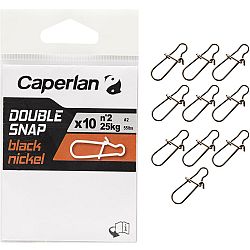 CAPERLAN Rybárska karabínka Double Snap black nickel 10 ks 1