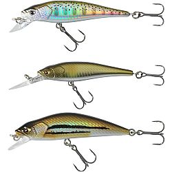 CAPERLAN Súprava woblerov popper minnow  3 PN šedá