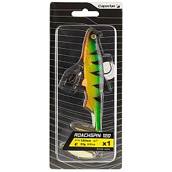 CAPERLAN Umelá nástraha typu Shad s lístkom Roachspin 120 Firetiger zelená