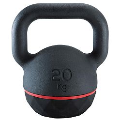 CORENGTH Kettlebell 20 kg liatinový s gumenou základňou čierna 20 kg