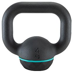 CORENGTH Kettlebell 4 kg liatinový s gumenou základňou čierna 4 kg