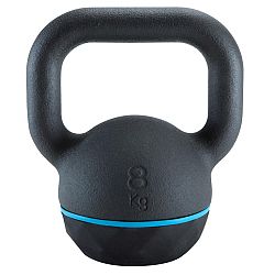 CORENGTH Kettlebell 8 kg liatinový s gumenou základňou čierna 8 kg