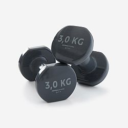 DOMYOS ČINKY NA FITNESS 2 × 3 KG SIVÉ šedá 2 x 3 kg