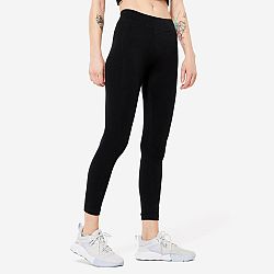 DOMYOS Dámske 7/8 legíny Fit- 500 Slim na fitness čierne 2XL (W38 L31)