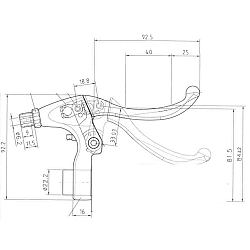 ELOPS Brzdová páčka V-Brake Tektro CL 331 TS čierna