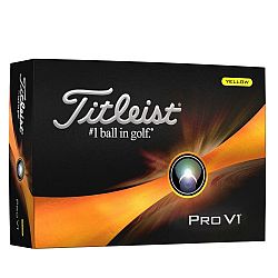 Golfové loptičky 12 ks - TITLEIST Pro V1 žlté .