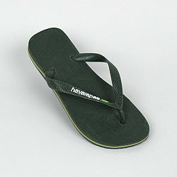 HAVAIANAS Pánske žabky s logom Brasil tmavozelené zelená 39-40