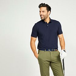 INESIS Pánska golfová polokošeľa s krátkym rukávom MW500 tmavomodrá 2XL