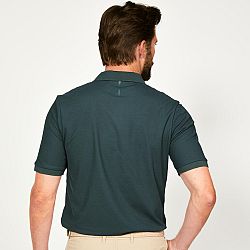 INESIS Pánska golfová polokošeľa s krátkym rukávom WW500 tmavozelená 4XL