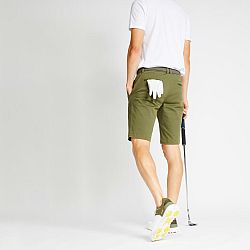 INESIS Pánske golfové chino šortky MW500 kaki khaki 2XL