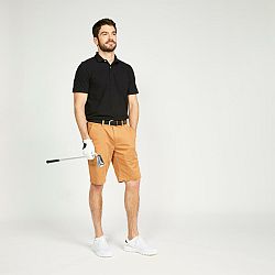 INESIS Pánske golfové chino šortky MW500 orieškovo hnedé hnedá 2XL