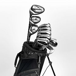 INESIS Súprava golfových palíc 100 pre ľavákov oceľový shaft 10 palíc čierna veľkosť 2