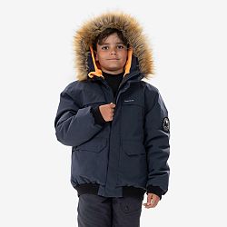 QUECHUA Detská turistická bunda SH100 do -6,5 °C hrejivá a nepremokavá 7-15 rokov modrá 12-13 r (151-160 cm)