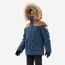 QUECHUA Detská turistická parka - bunda SH900 do -17 °C hrejivá a nepremokavá 7-15 rokov modrá 10-11 r (141-150 cm)