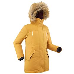 QUECHUA Detská turistická parka - bunda SH900 do -17 °C hrejivá a nepremokavá 7-15 rokov okrová 10-11 r (141-148 cm)