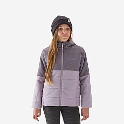 QUECHUA Detská turistická prešívaná bunda NH100 7-15 rokov fialová fialová 10-11 r (141-148 cm)