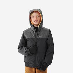 QUECHUA Detská zimná turistická bunda SH100 X-Warm do -3,5 °C nepremokavá 7-15 rokov čierna 8-9 r 131-140 cm