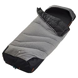 QUECHUA Kempingový spací vak 2 v 1 Perfect Sleep od 5 °C bavlnený šedá