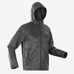 QUECHUA Pánska bunda Raincut Fullzip čierna 2XL