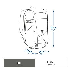 QUECHUA Turistický batoh NH Arpenaz 100 - 30 l čierna 30 l