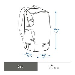 QUECHUA Turistický batoh NH Arpenaz 500 s objemom 20 litrov bordová 20 l