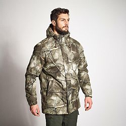 SOLOGNAC Nepremokavá a hrejivá poľovnícka bunda 100 Treemetic khaki 2XL