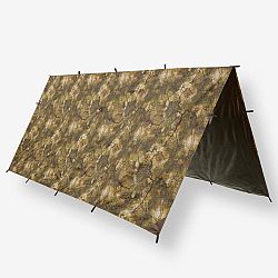 SOLOGNAC Prístrešok Tarp Bushcraft 2,95 x 2,8 m nepremokavá plachta maskovacia Furtiv khaki