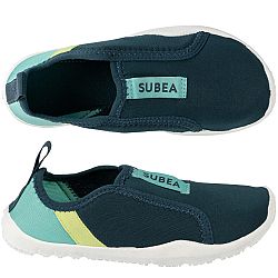 SUBEA Detská obuv do vody Aquashoes 120 zelená tyrkysová 28-29