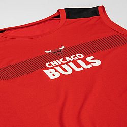 TARMAK Pánske spodné tielko na basketbal UT500 NBA Bulls červené 2XL