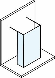 Bočné zástena k sprchovacím dverám 88 cm Polysan Modular MS110B