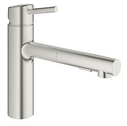 Drezová batéria Grohe Concetto New s vyťahovacou sprškou supersteel 30273DC1