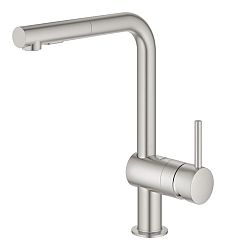 Drezová batéria Grohe Minta s vyťahovacou sprškou supersteel 30274DC0