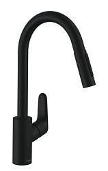 Drezová batéria Hansgrohe Focus M41 s vyťahovacou spŕškou, 2 prúdy matná čierna 31815670