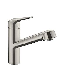 Drezová batéria Hansgrohe Focus M42 s vyťahovacou sprškou nerez 71814800