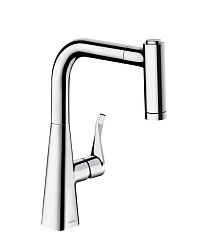 Drezová batéria Hansgrohe Metris M71 s vyťahovacou sprškou chróm 73800000