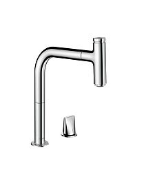 Drezová batéria Hansgrohe Metris Select M72 s vyťahovacou sprškou chróm 73804000