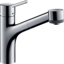 Drezová batéria Hansgrohe Talis M52 s vyťahovacou spŕškou, 2 prúdy chróm 32841000