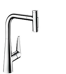 Drezová batéria Hansgrohe Talis s vyťahovacou spŕškou, 2 prúdy chróm 72823000