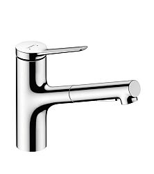 Drezová batéria Hansgrohe Zesis s vyťahovacou spŕškou, 2 prúdy chróm 74800000