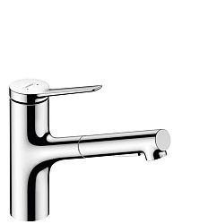 Drezová batéria Hansgrohe Zesis s vyťahovacou spŕškou, 2 prúdy chróm 74803000