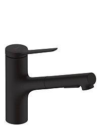 Drezová batéria Hansgrohe Zesis s vyťahovacou spŕškou, 2 prúdy čierny mat 74803670