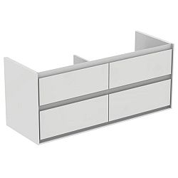 Kúpeľňová skrinka pod umývadlo Ideal Standard Connect Air 120x44x51,7 cm v kombinácii hnedá mat / biela mat E0822VY