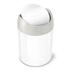 Odpadkový kôš voľne stojací Simplehuman Mini bin 1,5 l biela oceľ mat SHCW2079