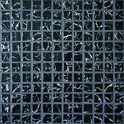 Sklenená mozaika Mosavit Negro marquina 30x30 cm lesk NEGROMA