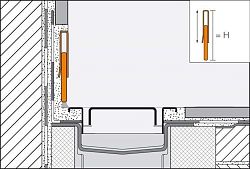 Stenový profil Schlüter nerez 140 cm SPRA23EB140