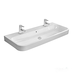 Umývadlo Duravit Happy D.2 120x50,5 cm s dvoma otvormi pre batériu 2318120024