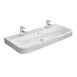 Umývadlo Duravit Happy D.2 120x50,5 cm s dvoma otvormi pre batériu 23181200261